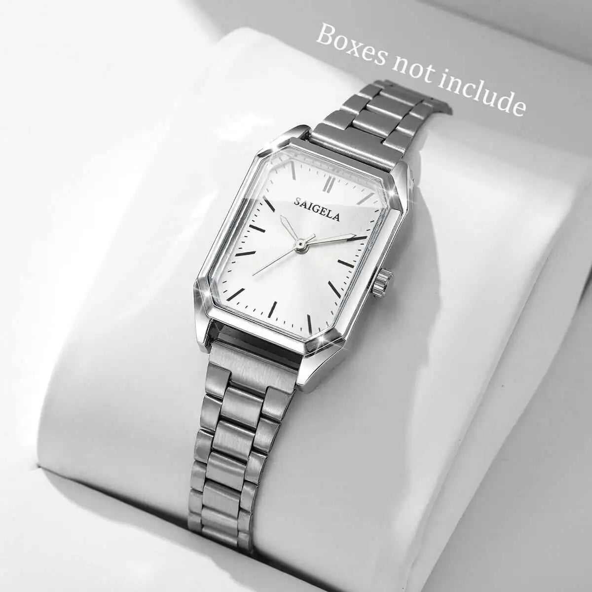 Fashion Rectangle Women Watches Simple Analog Quartz Wristwatch for Girls Clock Gift Reloj Mujer（Without Box）