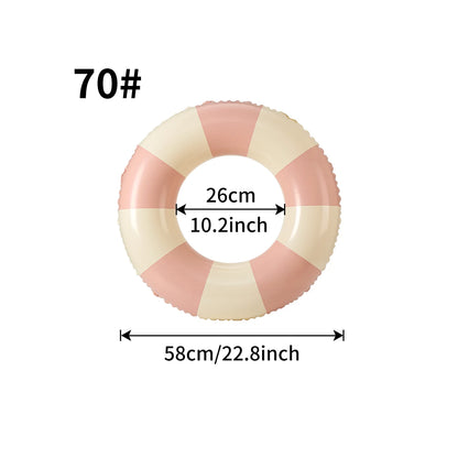 1PC Ins Style Macaron Inflatable Swimming Ring Adult Kids Thickened Pool Float Summer Pool Party Water Toy