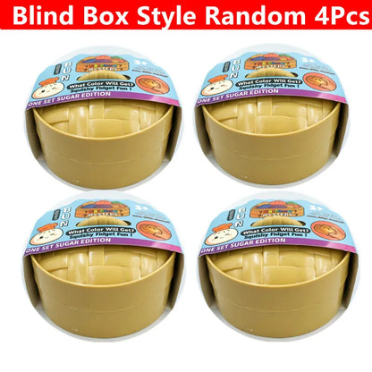 1-12Pcs Glitter Dumpling Glitter Dumpling Squishy with Box Dumplings Sensory Squeeze Toy for Stress Relief Birthday Gift