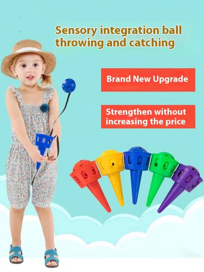 Receiving Ball Sensor TrainerThrowing Catching Game Set Outdoor Toy Catching Set Children's Hand Eye Coordination Training