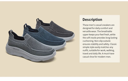 Men Summer Mesh Round Toe Lightweight Breathable Anti-Slip Casual Sneakers Walking Shoes Thin Breathable Summer Trainers