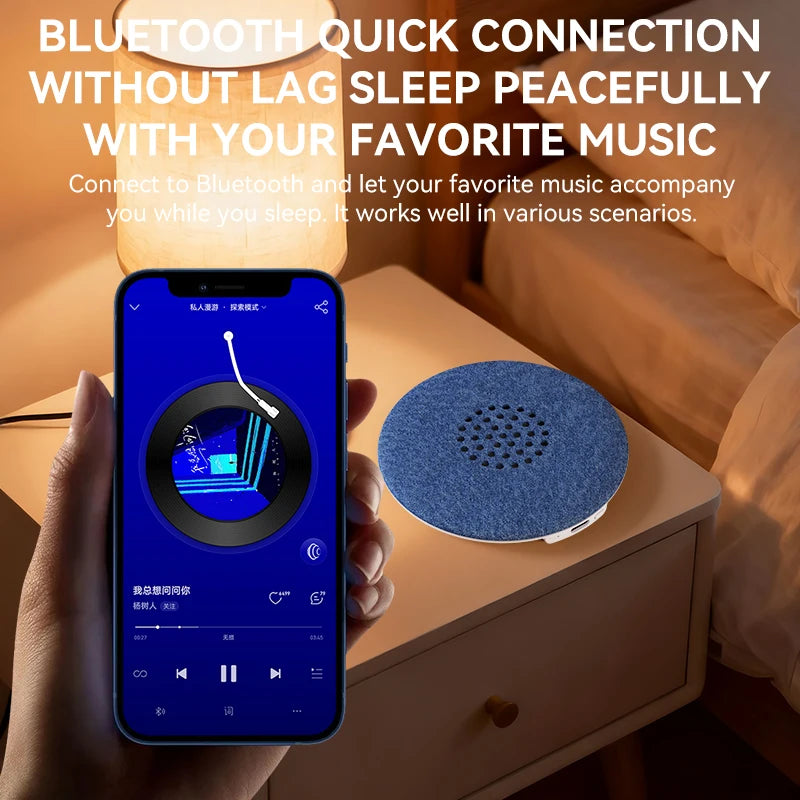 Mini Sleeping Bluetooth 5.3 Speaker Under Pillow Sound Machine With White Noise HiFi Stereo Audio Soundbar MP3 Music Player New