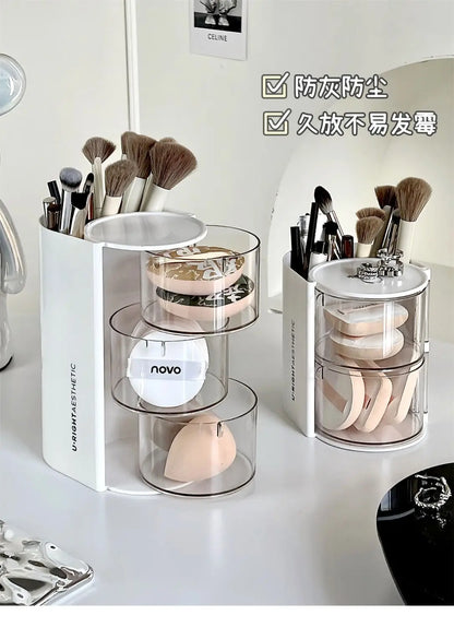 Hair Accessories Organizer Acrylic Storage Box Clear Hair Tie Organizer for Headband Makeup Brush Holder Desk Jewelry Organizer