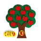 Felt Nonwoven Fabric Apple Tree Mushroom Carrot Early Childhood Education Puzzle Toys Digital Cognition Handmade DIY Toy TMZ