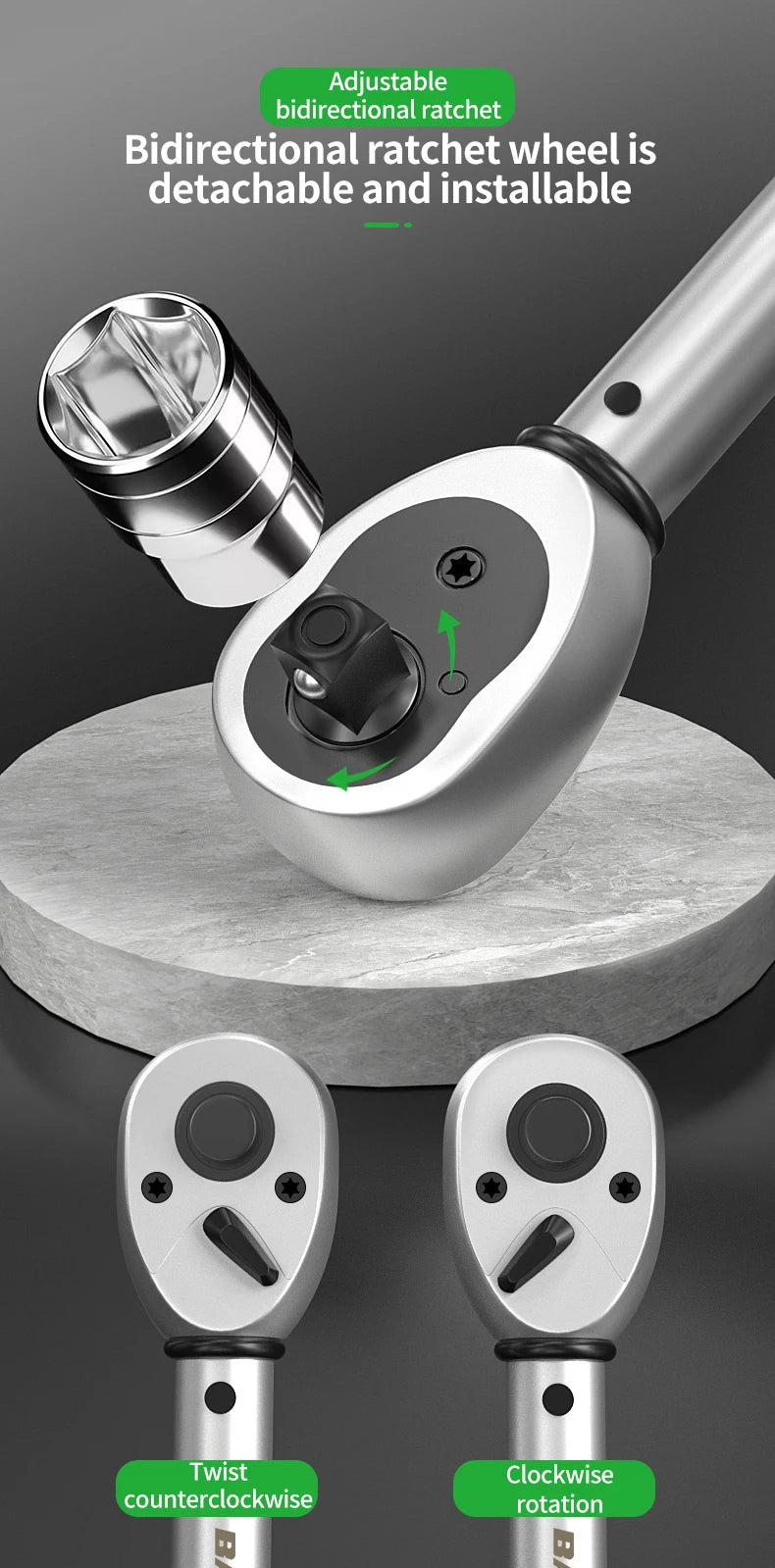 2.5-30N.m 10-120N.m 50-350N.m Torque Wrench 1/4 3/8 1/2 inch square head torque key ±3% High Accuracy Torque Wrench Professional