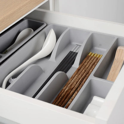 1Pc Kitchen Drawer Cutlery Organizer Silverware Holder Utensil Divider Box Plastic Flatware Storage Tray Home Restaurant Supply