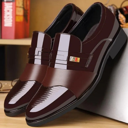 New Men's Leather Shoes Dress Casual Fashion Pointed Casual Shoes High-end Men's Business Leather Shoes