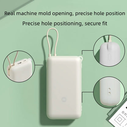Silicone Protective Case for Xiaomi Power Bank 20000 33W Dustproof Dirt-proof Cover for Power Bank PB2033M with Cable Organizer