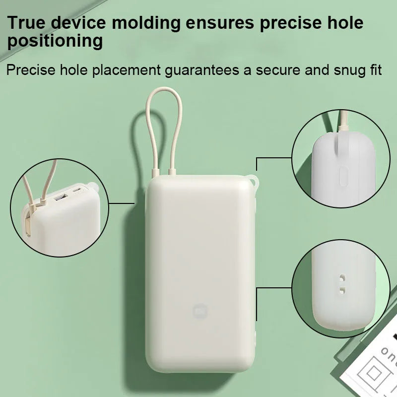 Shockproof Silicone Case for Xiaomi Built-in Cable Power Bank 20000 33W PB2033MI Dustproof Protective Power Bank Case