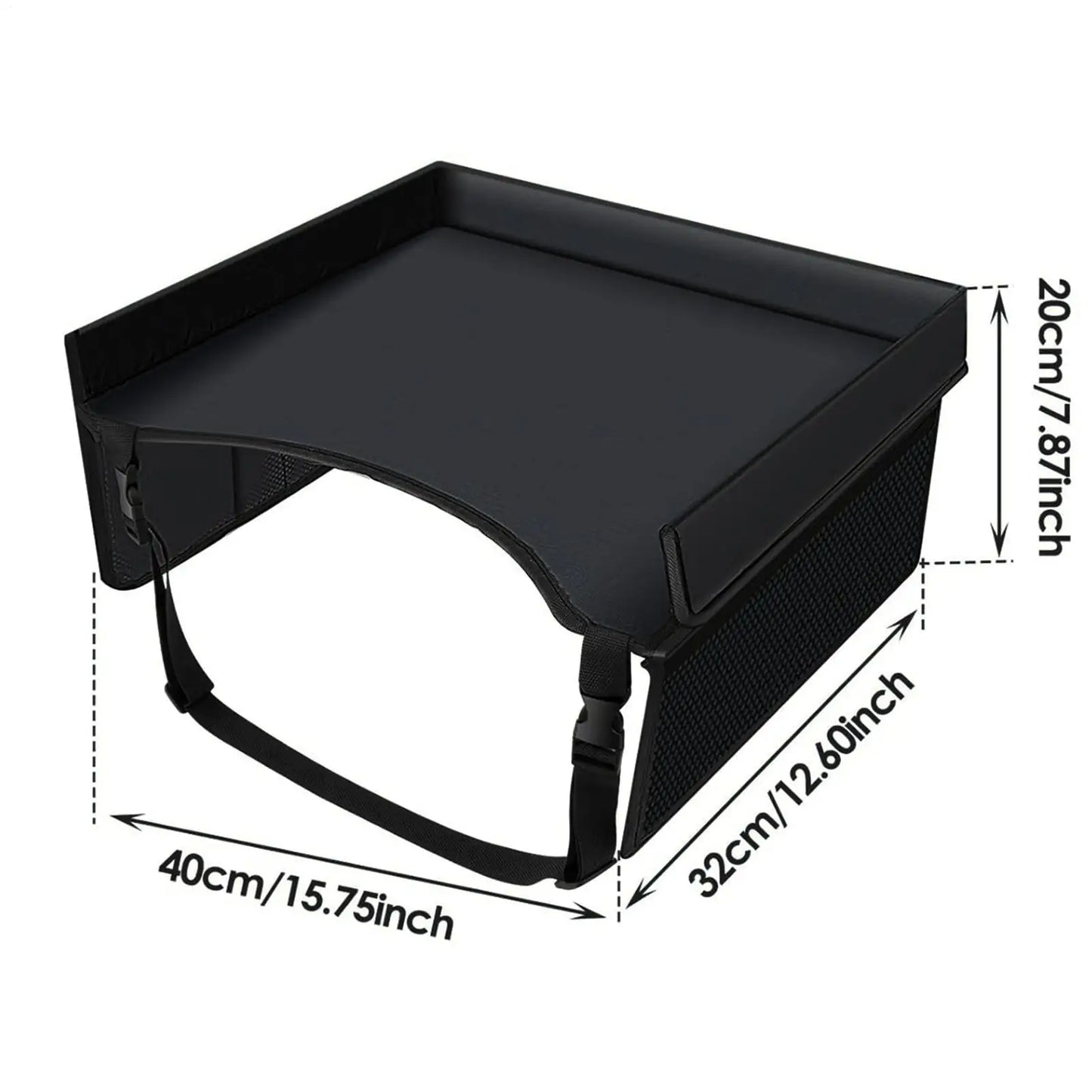 Kids Travel Seat Tray for Car Children's Toy Storage Table Drawing Board Safety Tray Dining Beverage Rack Road Trip Activities
