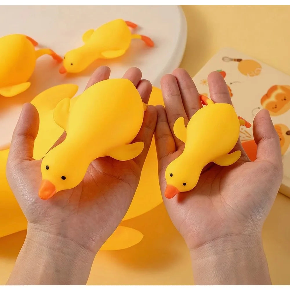 Cute Soft Duck Goose Squishy Toy Stretchable Squeeze Stress Relief Decompression Fidget Toy for Adults Best Friend Gift