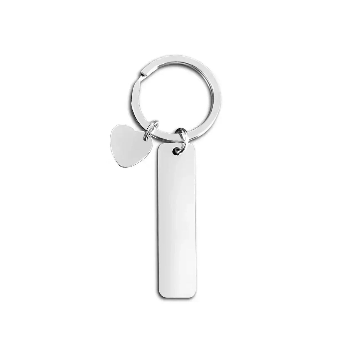 New Style Rectangular Hang Tag Metal Key Ring  Stainless Steel Custom Logo Name Keychain Engraved Laser Advertising Gift