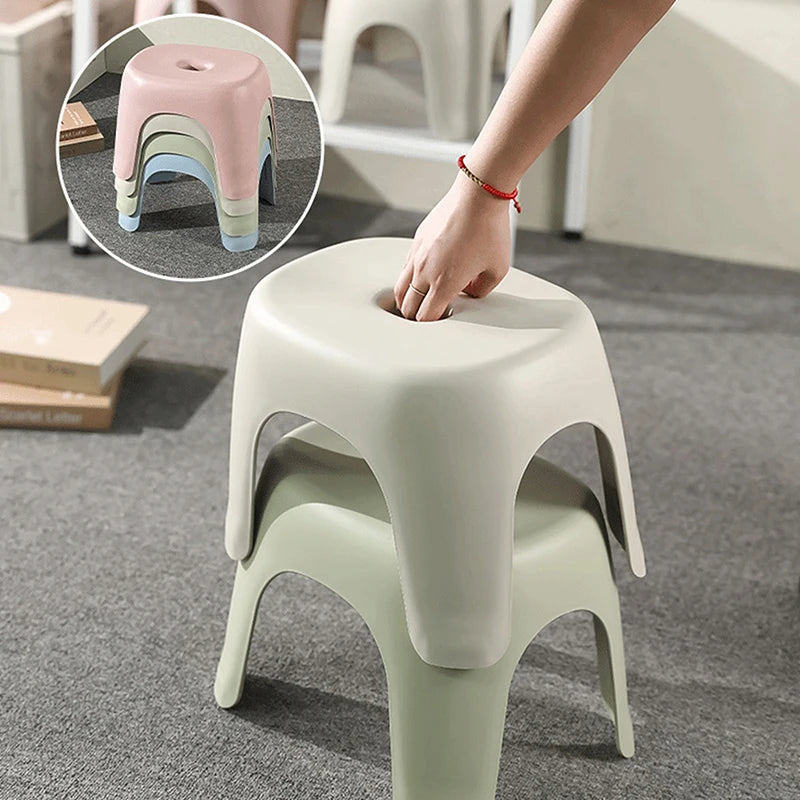 Bathroom Stools Shoe Stools Household Plastic Stool Thickened Stackable Small Benches Fishing Stool Children's Low Stool