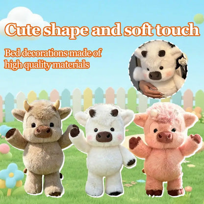Soft Calf Pig Stuffed Animal Plush Toy Cute Animated Stuffed Animal Pillow Creative Running Pig Plush Toy Gift 17.7inch