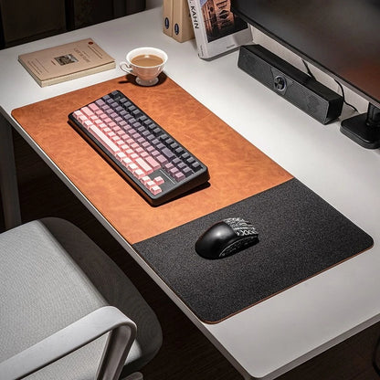 3in1 Large Mouse Pad Double Sided Leather Cork Waterproof Gaming Office Desk Mat Non Slip Computer Desk pad Accessories Mousepad