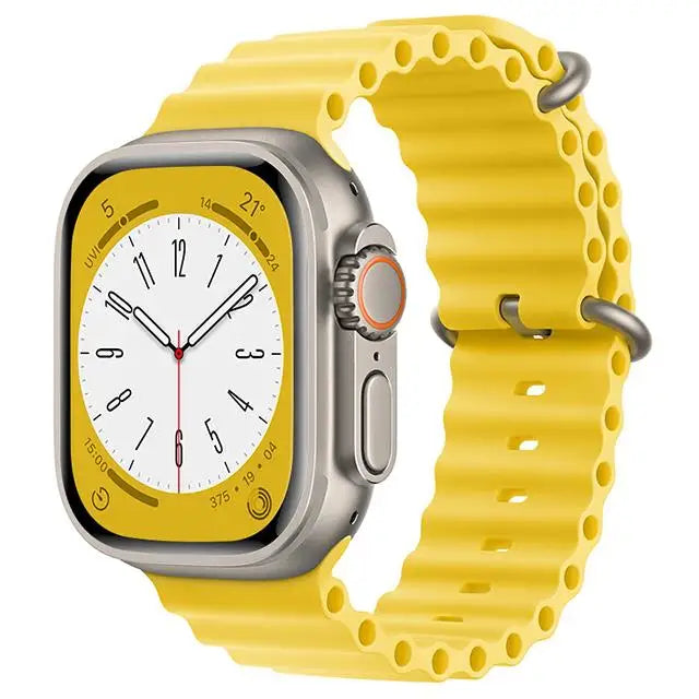 Ocean Strap for apple watch Band 44mm 40mm 45mm 41mm 49mm 46mm silicone correas bracelet iWatch series 7 5 6 3 se 8 Ultra 2 9 10