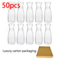 Striped Design Clear Plastic Vases for DIY Floral Arrangements Durable Home Wedding Table Centerpiece Decor