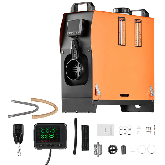 SucceBuy Diesel Heater 8KW, nagrzewnica powietrza diesel z panelem LCD i pilotem, cicha nagrzewnica postojowa do ciężarówek, przyczep, łodzi