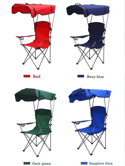 Stylish and Practical Beach Chair with Umbrella and Cooler Bag, Suitable for Picnics and Outdoor Activities