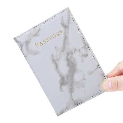 Fashion Marble Passport Holder Case Travel Accessories ID Cover Women Men Bank Card Passport Covers Business Wallet Case Pouch