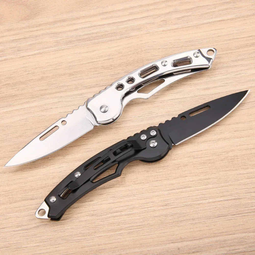 NEW Stainless Steel Folding Knife With Keychain Outdoor Carrying Knife Sharp Pocket Knife Fruit Knife Folding Knife Outdoor Tool