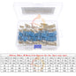 1/8W 1/4W 1/2W 1W 2W 3W 0Ω~10MΩ 1% Metal Film Resistor Resistance Assortment Kit With box