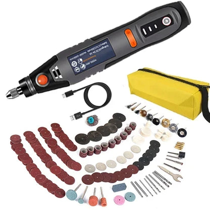 35W Rechargeable Electric Drill 3 Speed Engraving Pen USB Cordless Rotary Tool For Jewelry Metal Dremel Tools 8500r-21000r/min