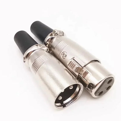 5/20Pcs Japan Style 3/4/5 Pin XLR Male XLR Female Converter  XLR Microphone Audio Cable Metal Cannon Plug Connector Amplifier