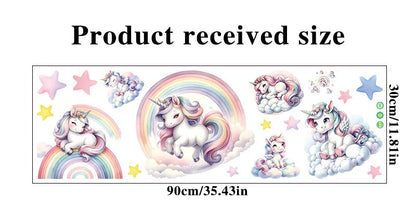 Unicorn Vinyl Child Wall Sticker For Baby Room Decoration Bedroom Accessories Furniture Sticker Adhesive Wallpaper Wall Decor