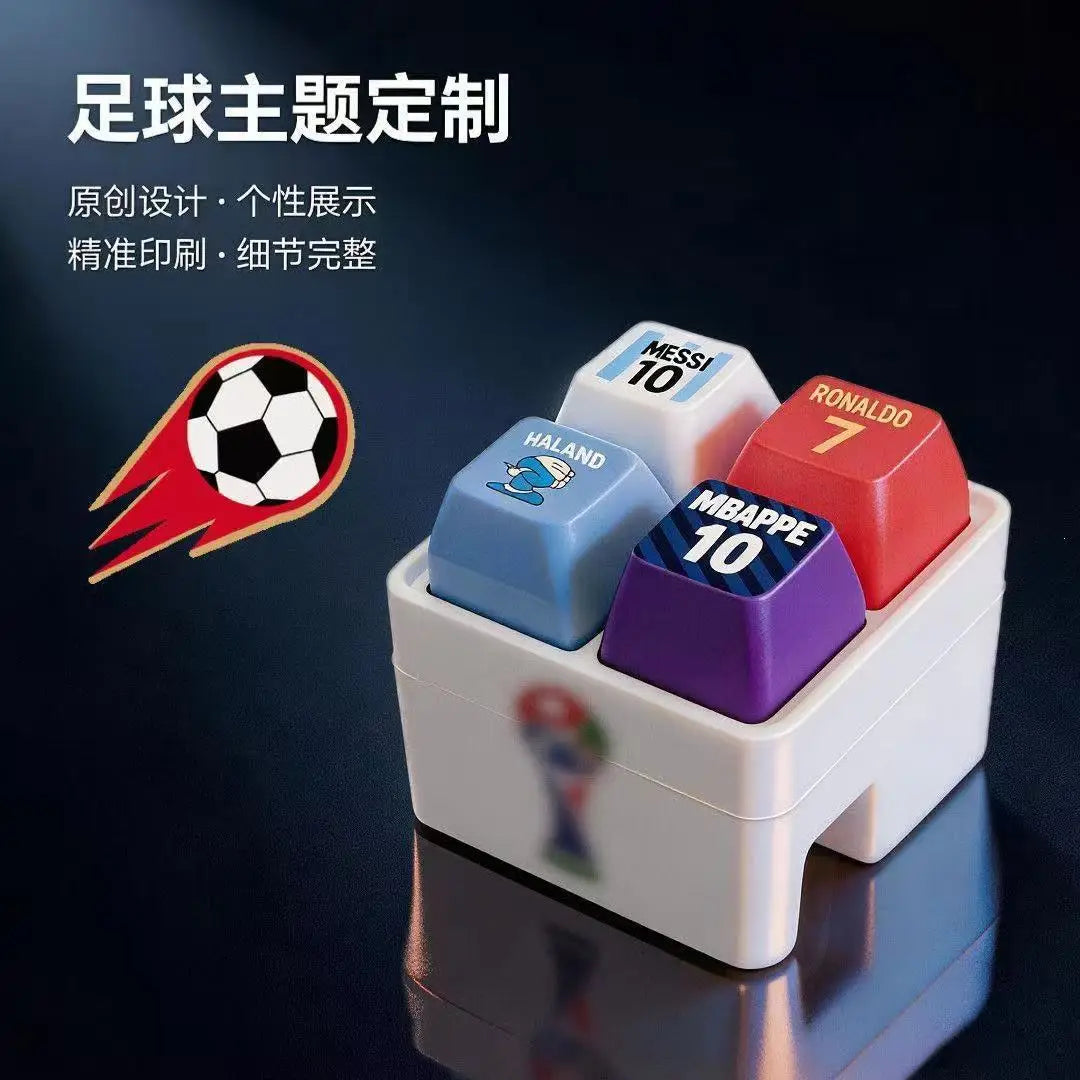 Haaland soccer-themed keychain with siu sound and light-up buttons, toy prank gift, bag charm, fun, best gift