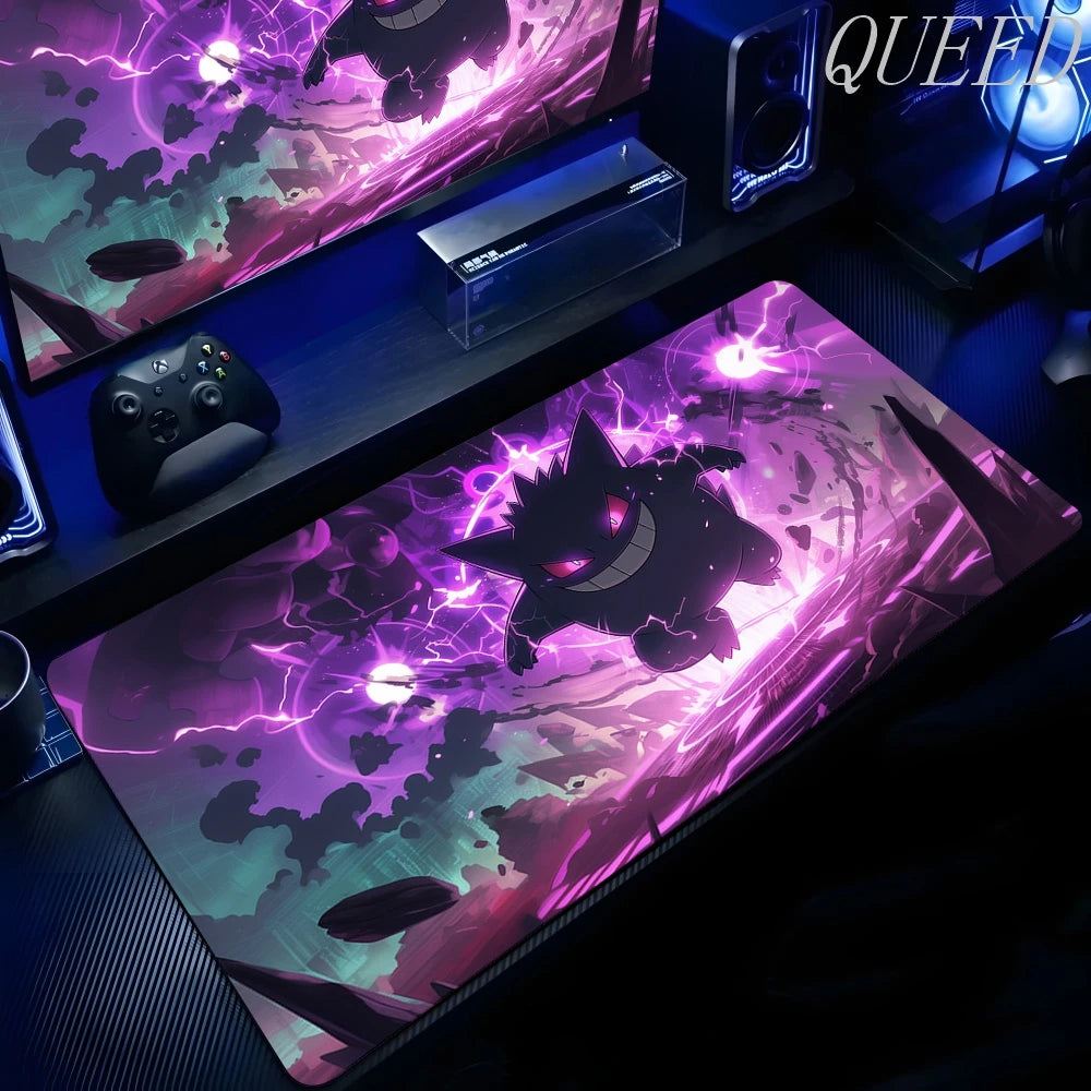 Laptop Black Gaming Accessories Mouse Pad Keyboard Non-slip Rug PC Japan Anime P-pokemon Gengar Mousepad Gamer Keyboard Carpet