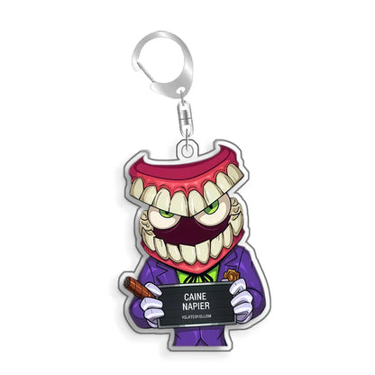 For The Amazing Digital Circus Ragatha Pomni Gangle Caine  Acrylic Selfmade Cute Cartoon Anime Keychain Pendant Toy Gifts 5cm