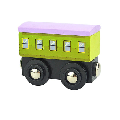 Wooden Magnetic Train Car Locomotive Toy Wood Railway Car Accessories Toys for Kids Gifts Fit Wood Biro themes Tracks