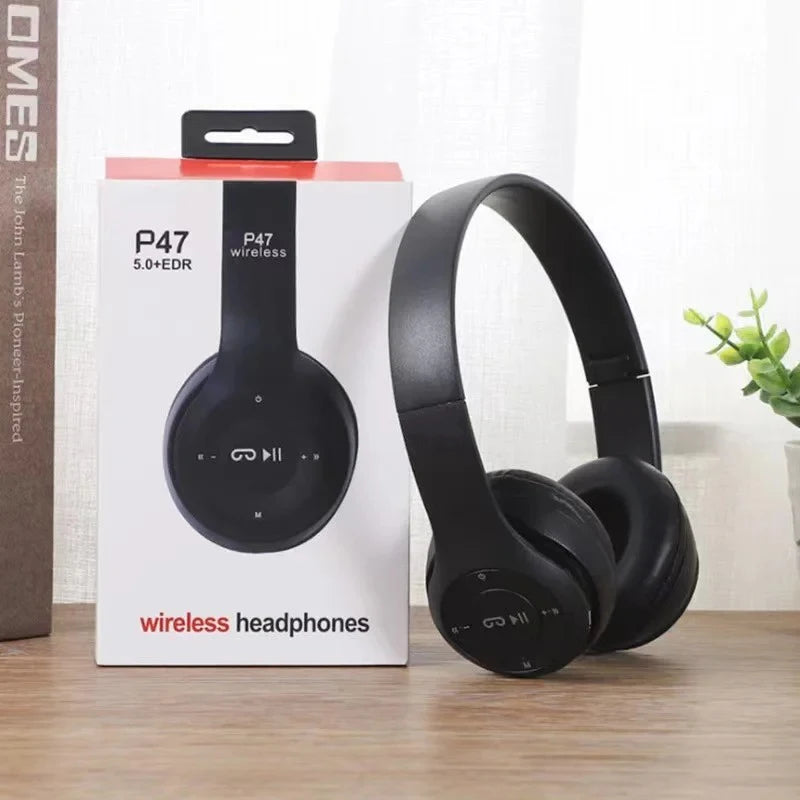 Handsfree Wireless Headphones Noise Canceling Headphone Earphone P47 headset Bluetooth HeadPhone for iPhone Huawei Samsung Redmi