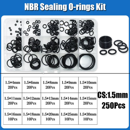O Ring NBR Seal Washer Plumbing Gasket Thickness 1/1.5/2.0/2.4/3.1/4.0 Nitrile Butadiene Rubber Spacer Oil Resistance Oring Kit