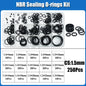 O Ring NBR Seal Washer Plumbing Gasket Thickness 1/1.5/2.0/2.4/3.1/4.0 Nitrile Butadiene Rubber Spacer Oil Resistance Oring Kit