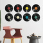 8PCS Vinyl Record Wall Stickers Decal Mural Living Room Bedroom Random Style Bar Coffee Shop Interior Wall CD Home Decoration