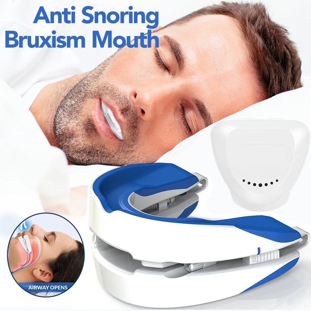 Adjustable Anti-Snoring Mouthpiece Nighttime Teeth Guard Sleeping Mouthguard for Bruxism Stop Snoring Device