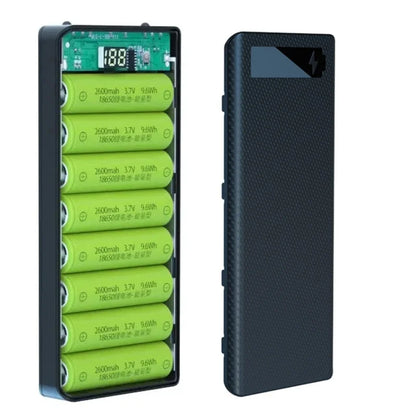 DIY Power Bank 10/8*18650 Battery Holder Battery Box Micro Type C Dual USB Ports Phone Charger 18650 Detachable Powerbank Case