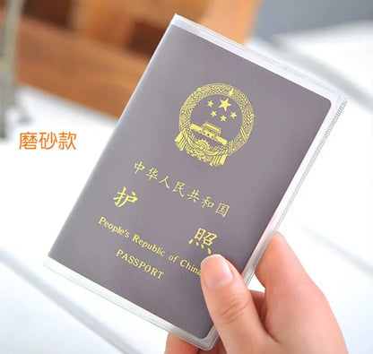 1PCS Travel Dirt Protection Passport Cover Wallet Purse PVC Transparent Women ID Business Credit Card Passport Holder Bag Pouch