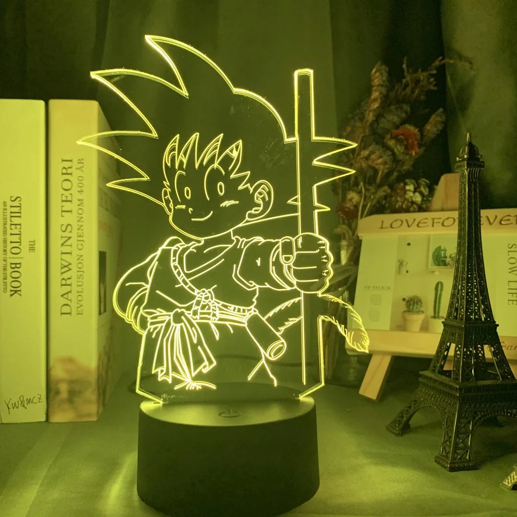 Dragon Ball Z Anime Figures Goku Vegeta Gohan Broly 3D Lamp PVC Action Figures Toys for Children Trunks Buu Super Saiyan Gifts