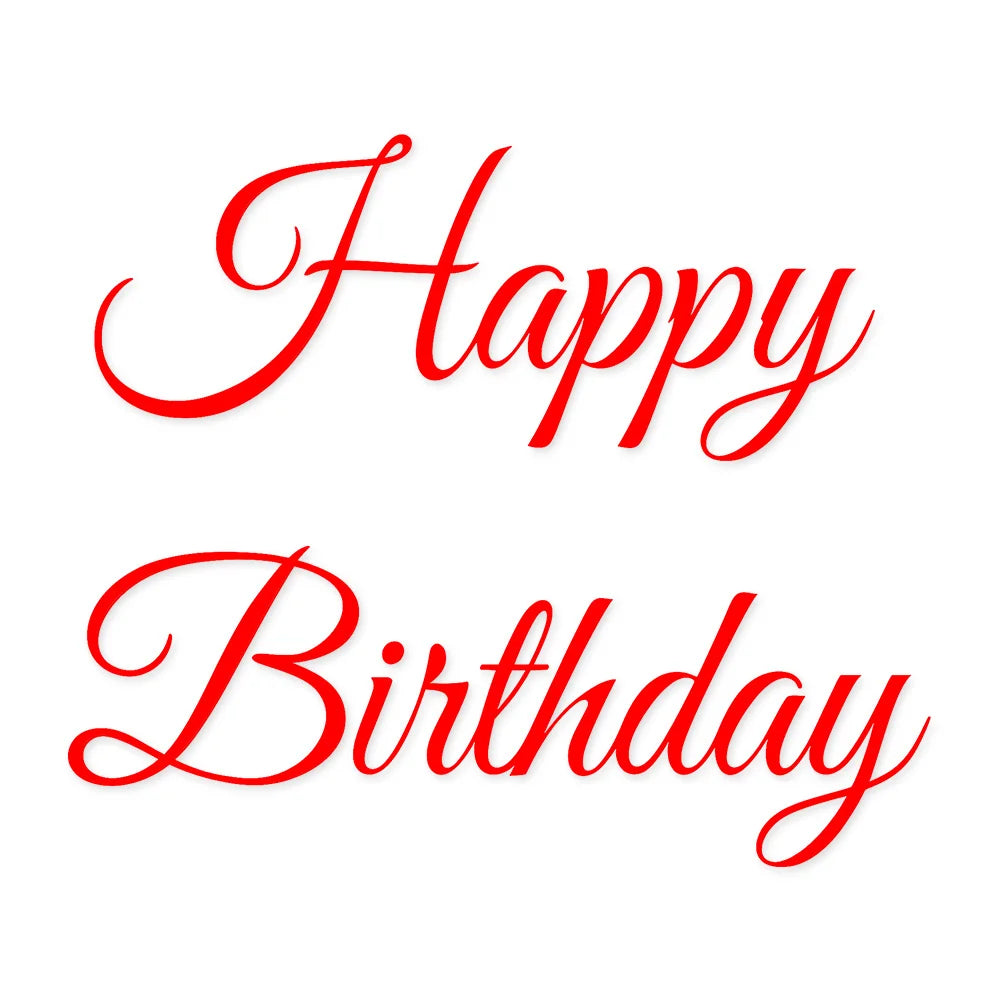 2lines/1Set Custom Birthday Party Backdrop Vinyl Stickers Waterproof Personalized Name Quote DIY Wall Mirror Decals Universal