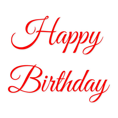 2lines/1Set Custom Birthday Party Backdrop Vinyl Stickers Waterproof Personalized Name Quote DIY Wall Mirror Decals Universal
