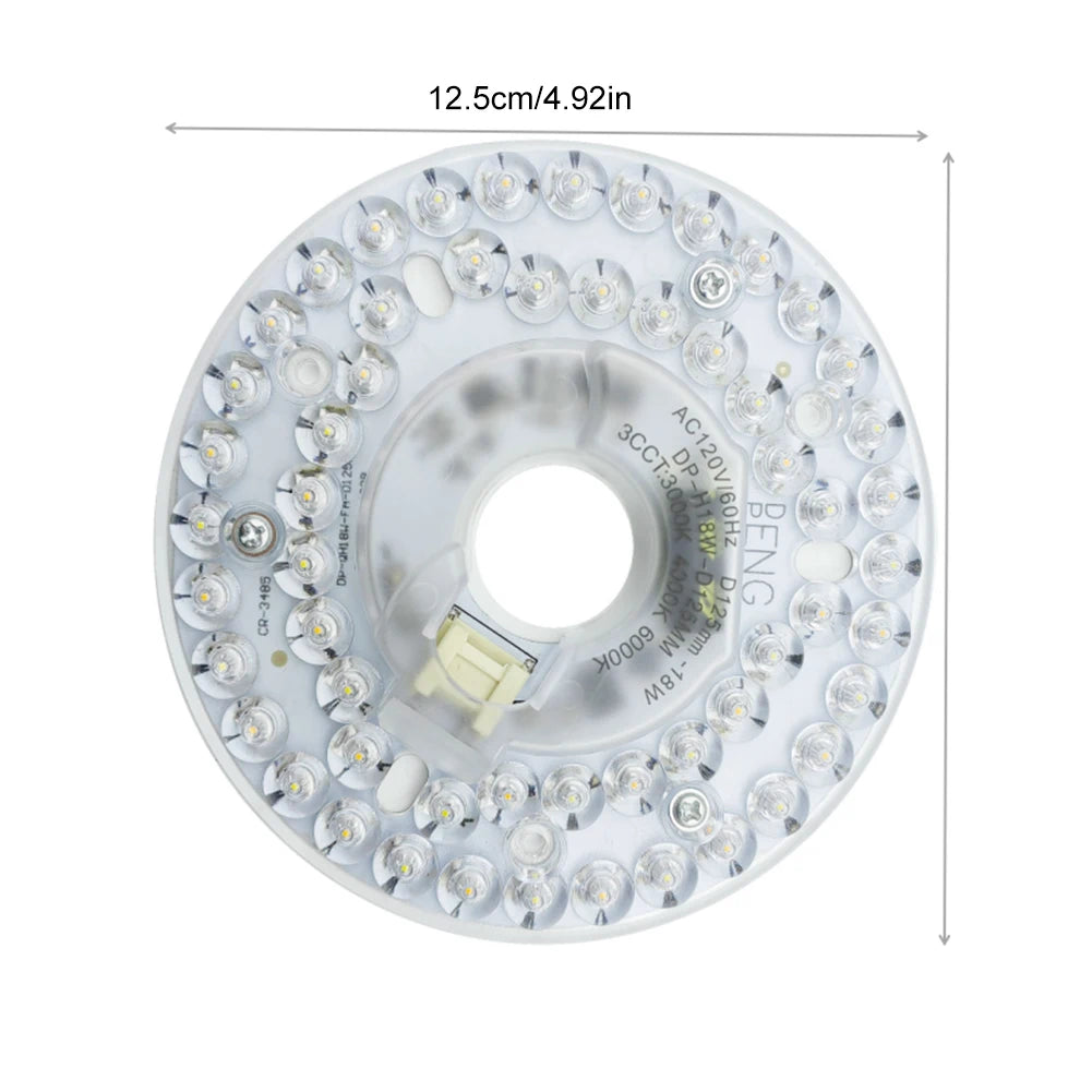 LED Ring Panel Circle Light AC 110V/220V 15/18/24W Replacement Round Ceiling Board Circular Lamp Board Ceiling Fan LED Module