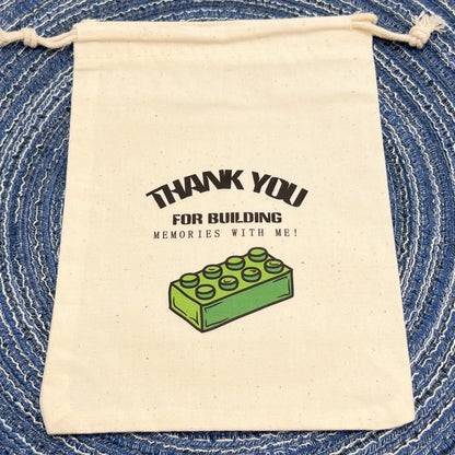 5pcs thank you For Building Memories with me Bags boy girl Birthday Party decoration gift Children's birthday bag
