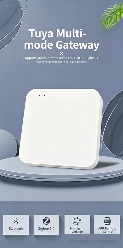 Tuya Universal Multi‑Mode Gateway Hub, Zigbee Bluetooth WiFi, Central Controller for Whole‑Home Smart Automation