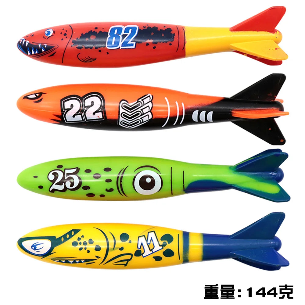 Swimming Diving Toys Set for Kids Children's Pool Treasure Hunt Games Diving Torpedo Water Ring Diamond Water Suit Toys Gift