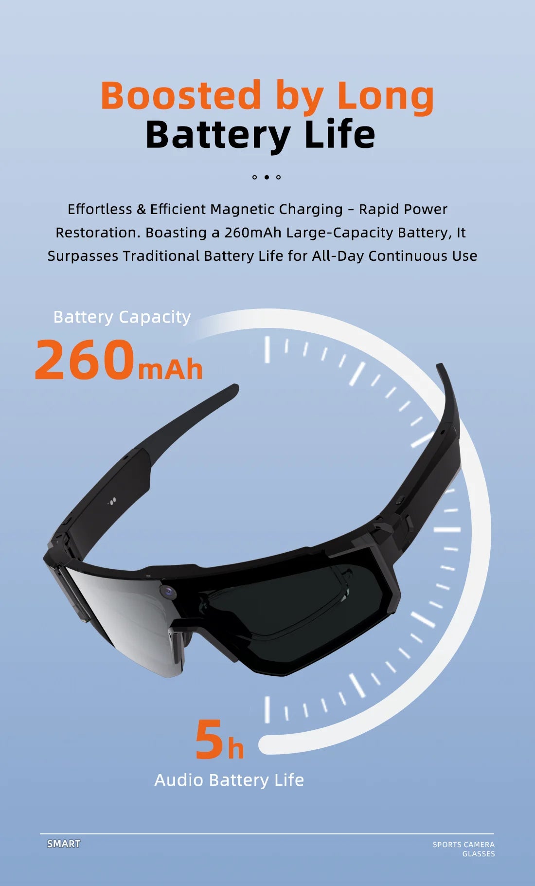 New AI Smart Glasses With Camera 1200P Video Recording Anti-Shake Shooting Sunglasses Bicycle Riding Windproof Goggles Men Women