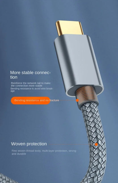 USB C To USB B 2.0 Printer Cable Braided Printer Scanner for Epson HP Canon Brother MacBook Pro Samsung MIDI Controlle Cable