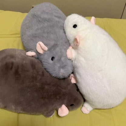 Cute 30/45/90cm Mouse Doll Cartoon Plush Flower Branch Rat Doll Soft Oversized Animal Figure Kids Gift Birthday